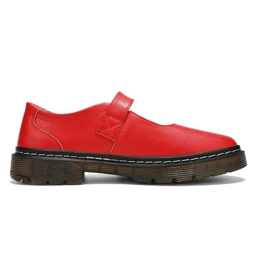 Azimaey Women's Mary Jane Flats Classic Comfort Slip-On Shoes - Breathable Lightweight Casual Dress Shoes for Women, Closed Toe Walking Shoes Fashion Cute & Everyday Comfort Red,11 US - Thumbnail 5