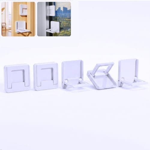 Bstsilver 5-Pack Sliding Door Lock & Pull Handle 2in1, No Drill Adhesive Child Safety Baby Toddler Pet Proof, Foldable for RV, Boat, Apartment Cabinet Drawer Shower Laundry Closet Window Patio Garage