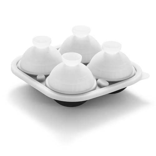 ACOOKEE Death Star Ice Cube Molds, Nerd Whiskey Gifts for Men Geeks, Fun Shapes Large Ball Ice Cube Mold for Cocktails, Bourbon - Thumbnail 3