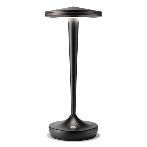 JALVDE Cordless Lamp Rechargeable LED Table Light,48Hrs Battery Operated Table Lamp,Potable Lamp with Stepless Dimming and Waterproof Lamp for Kitchen,Dining,Shower,Outdoor Patio,Camping (1PBlack) - Image 1