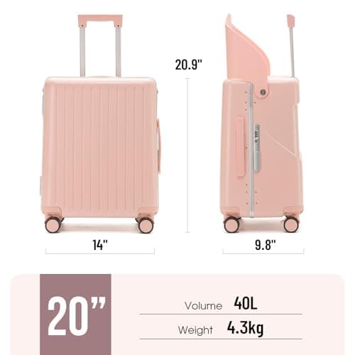 Apelila Ride On Suitcase with Built-In Seat 20 Inch Carry-On Luggage for Kids & Adults, TSA-Approved Underseat Spinner with 360° Wheels, Lightweight Suitcase for Airplane Travel - Thumbnail 6