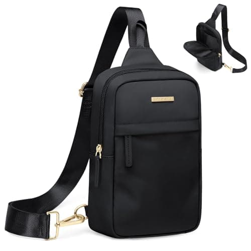 GOLF QUALTY Large Capacity Crossbody Bag Spacious Fanny Pack for essentials Casual Waist Pack for Women & Men,Black - Image 1