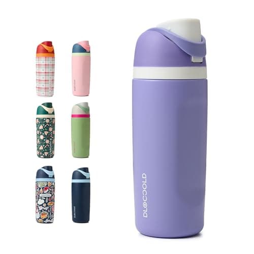 DLOCCOLD 16 oz Insulated Stainless Steel Water Bottle, Sports Water Bottle, Leak-Proof - Image 1