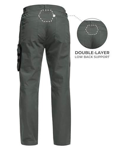 MOURCE Tactical BDU Pants for Men Water Resistant Quick Dry Cargo Pants with 7 Large Pockets Breathable Ripstop Green 2XL 32" - Thumbnail 2