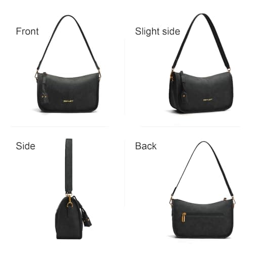 Pemilen Shoulder Bag Handbag for Women, Small, Black - Thumbnail 3