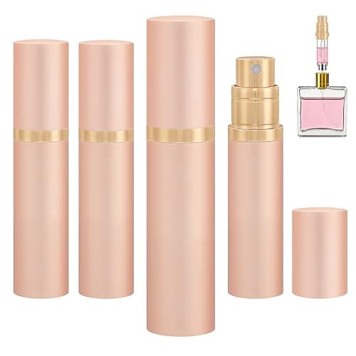 Boxicok 3Pcs 5ml Travel Perfume Atomizer Refillable, Mini Cologne Spray Bottle Empty, Perfume Spray Bottle, Fragrances Atomizer, Cologne Atomiser (Rose Gold - 3) - Image 1