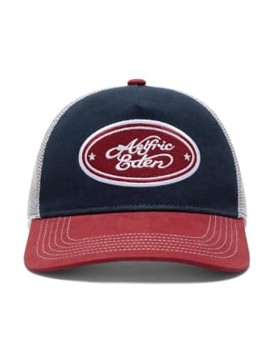 Aelfric Eden Trucker Hat Color Block Mesh Snapback Baseball Cap Blue Red