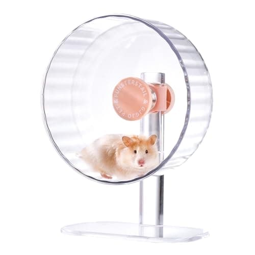 FunstersTail Super Silent Hamster Wheel 8.7 Inch, Magnetic Large Rat Wheel for Chinchilla, Gerbil, Guinea Pig, Cat, Mouse, Sugar Glider and Dwarf, Syrian Hamster Accessories (Peach Pink) - Image 1