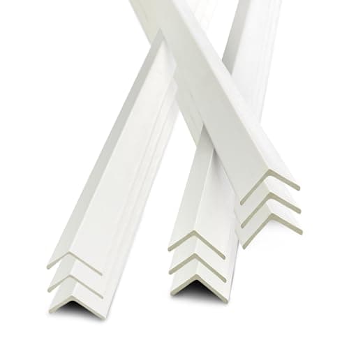 9Pcs 48" Wall Corner Protector,Pre-Cut Wall Corner Protector Guard Protection,Wood Grain Corner Trim for Door,Window Frames,Wooden Wall Edges(9Pcs-White)