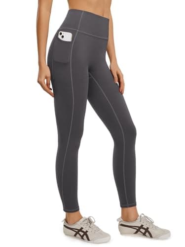 ATHMILE Leggings for Women High Waisted Tummy Control Yoga Pants for Workout Running Athletic Women's Leggings Dark Grey - Image 1