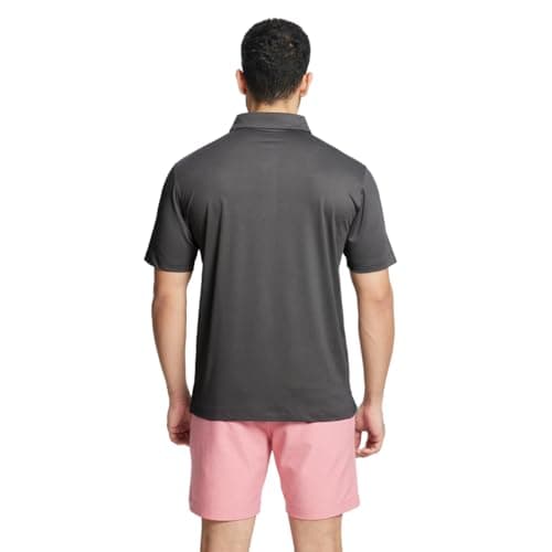 M MAELREG Mens Golf Shirts Short Sleeve Jacquard Casual Performance Moisture Wicking Collared Polo Shirts for Men Black - Thumbnail 4