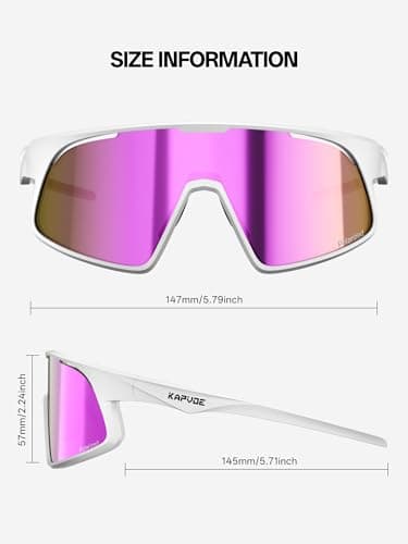 KAPVOE Polarized Cycling Glasses Men Women Sports Sunglasses for Mountain Bike Running Fishing Baseball K383 - Thumbnail 5