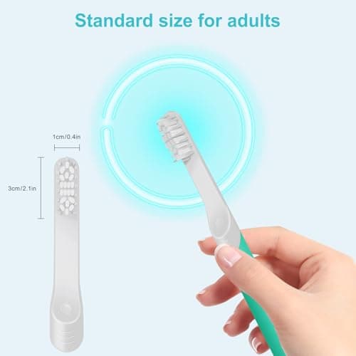 Toothbrush Replacement Heads Compatible with Quip Sonic Toothbrush-Soft Bristle Adult Refill Toothbrush Heads, Light Gray, 4-Pack - Thumbnail 6