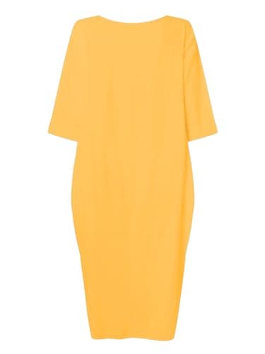 Celmia Women's Linen Dresses Caftans Cotton Kaftan Maxi Dress Loungewear with Pockets with Pockets Yellow Medium - Thumbnail 5
