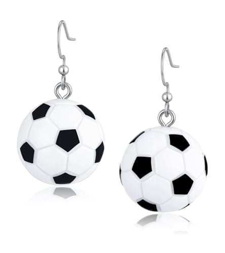 World Soccer Cup Dangle Earrings for Women, Football Sports Drop Earrings Cute Earrings for Soccer Theme Celebration Party Jewelry for Womens Summer Trendy Fashion Accessories - Image 1