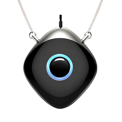 Personal Air Purifier, Chartreey Wearable Air Purifier Necklace, True 502 Million/cm³ High-Speed Negative Ion Generator Eliminates Dust, Pollen, Smoke, Maintenance Free(Classic Black) - Image 1