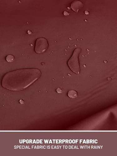 PITINAN Rain Jacket Womens Waterproof with Hood Rain Coats For Adults Women Lightweight Waterproof Rain Jacket For Women Wine Red XL - Thumbnail 3