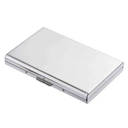 BONSYL® Credit Card Holder for Ladies and Men, Slim Metal RFID-Blocking Credit Card Case Wallet with 6 PVC Slots, for Against Electronic Pickpockets & Identity Theft. (6 Card/Silver)