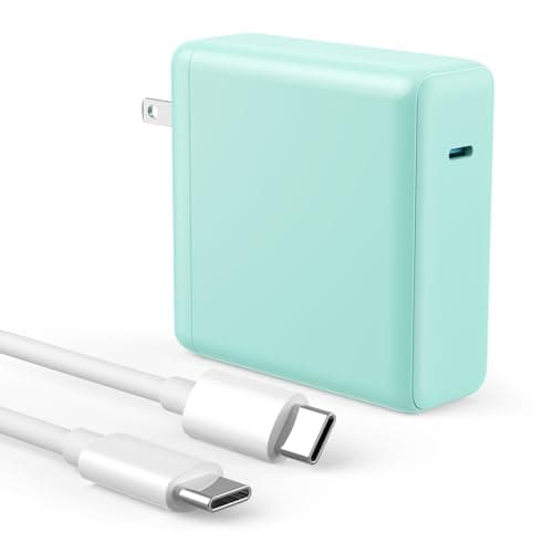 Kioson Mac Book Pro Charger - 120W USB C Charger Fast Charger, Compact Laptop Charger Adapter Compatible with USB C Port MacBook Pro/Air, iPad Pro, Samsung Galaxy and All USB-C Devices (Light Green) - Image 1