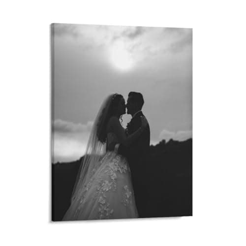 Sunook Custom Canvas Prints Personalized Photo Wall Art Decor, 12-Color HD 300 DPI Printing, Solid Pine Wood Frame, Waterproof Canvas, Ready to Hang Gift for Wedding Family Pet Memorial 12 * 18inch - Image 1
