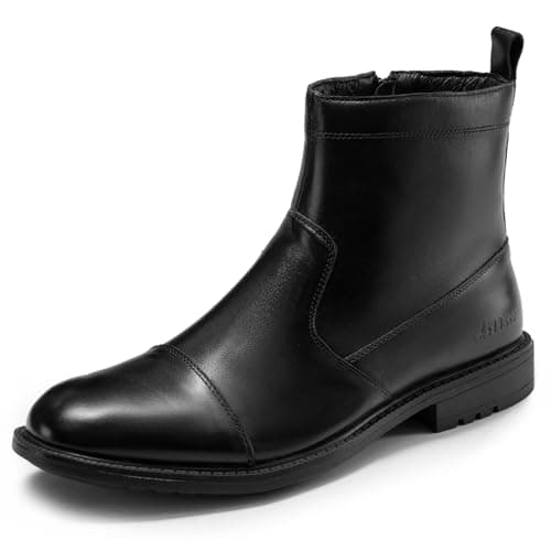 Arkbird Men's Chelsea Boots Zip Ankle Dress Boot Genuine Leather Boots for Casual and Formal - Image 1