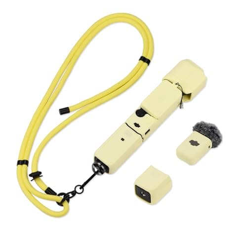 Flymile Pocket 3 Silicone Cover & Lanyard Strap, Protective Case for DJI Osmo/Xtra Muse Accessories(Yellow)