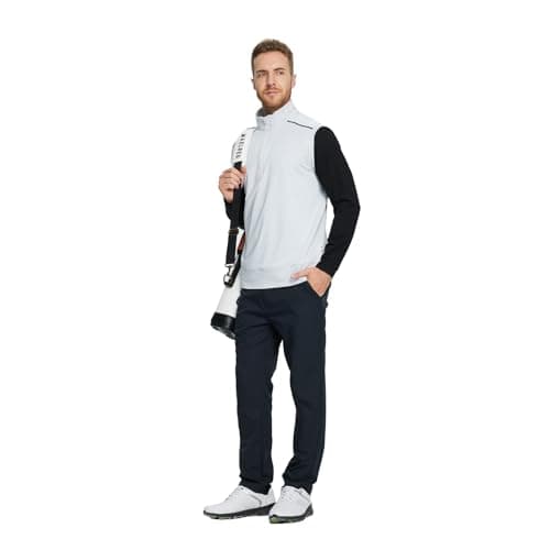 Rouen 1/4 Zip Pullover Mens Golf Vest Athletic Dry Fit Soft Casual Breathable Performance Solid Golf Vests For Men - Thumbnail 2