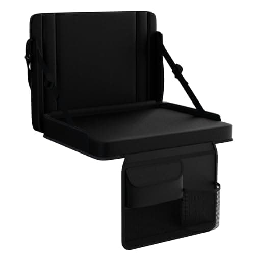 janiry Stadium Seats with Back Support 1PACK Adjustable Bleacher Chairs with Back and Cushion Bleacher Seat with Cup Holder, Carry Handle & Shoulder Strap for Outdoor Sports Events, Picnics, Black - Image 1