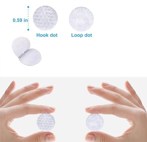 Self Adhesive Dots, Strong Adhesive 1550 Pcs (775 Pairs) 0.59 inch Diameter Sticky Back Nylon,Dots with Waterproof Sticky Glue Tapes, Suitable for Classroom, Office, Home - Thumbnail 2