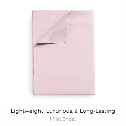 Mellanni Twin XL Size Flat Sheet - Iconic Collection Bedding - Hotel Luxury, Extra Soft, Cooling - Wrinkle, Fade, Stain Resistant - 1 Flat Sheet Only (Twin XL, Blush Pink) - Thumbnail 2