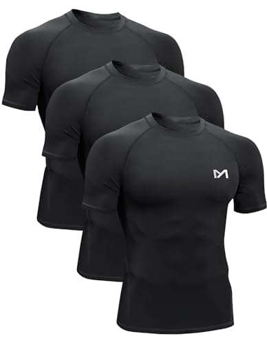 Men’s Compression Shirts Quick Dry, Top Baselayer Short Sleeve Athletic Undershirt, Workout Gym Slimming Undershirt - Image 1