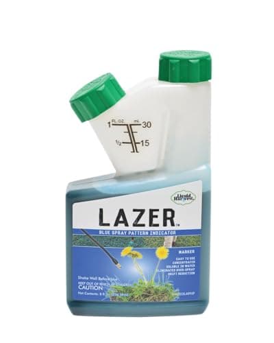 Liquid Harvest Lazer Blue Concentrated Spray Pattern Indicator 8 Ounces Perfect Weed Dye, Herbicide Fertilizer Marking Turf Mark and Marker - Image 1