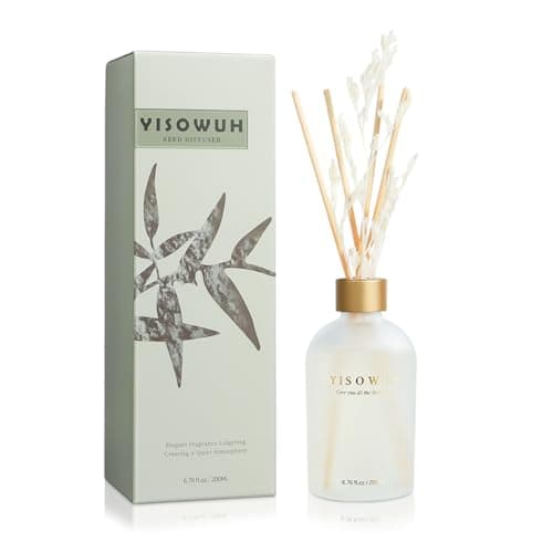Reed Diffuser - Jasmine Tea - 200ml Reed Diffuser Set with Essential Oils and 8 Reeds, Long-Lasting Fragrance for Home, Bathroom, Bedroom, Room, Decor - Image 1