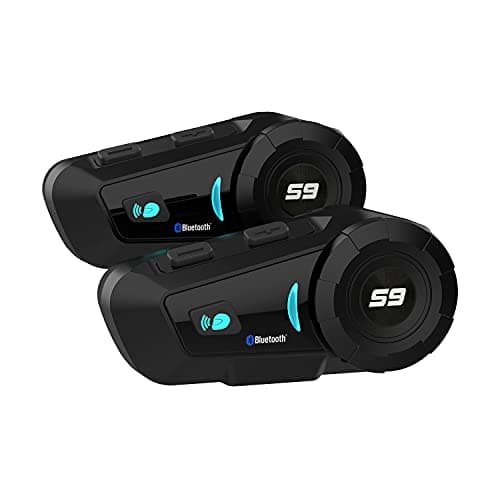 SCSETC S-9 Motorcycle Helmet Bluetooth Headset - 2000m, 6-Rider Intercom - Bluetooth Helmet Headset with CVC Noise Cancellation, Handsfree/Voice Control/HD Music - 2 Pack - Image 1