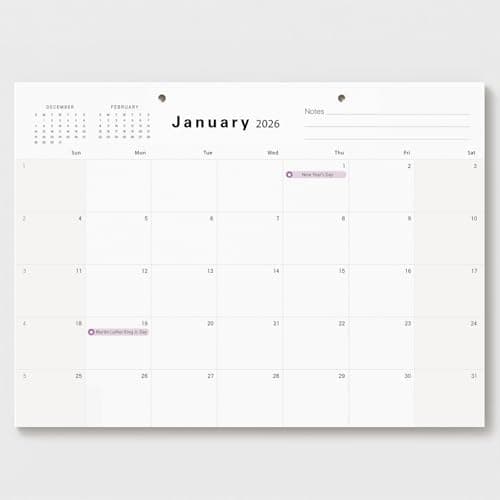 Desk Calendar (Jan.2026 – Jun.2027) 17" ×12.4" with Marked Holidays and 234 Stickers, Large 18 Months Desk Calendar 2026 for Office, Home, School
