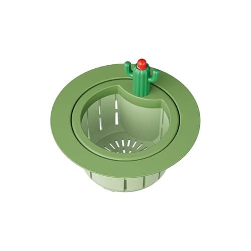Cactus Sink Strainer, Kitchen Sink Drain Catcher for Food Waste, Basket Strainer for Dishwasher Drain Hole, Removable Mesh Filter for Sink Drain Storage (Green, 1pcs)