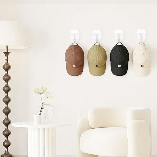 32 Hooks and 40 Strips, Clear Small Wall Hooks for Hanging, Wire Toggle Hooks for Walls No Damage, Utility Hooks Heavy Duty with Adhesive Strips for Hanging Decorations in Living Spaces, No Tools. - Thumbnail 4