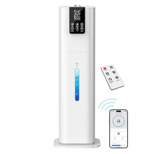 Smart Humidifiers Large Room Bedroom Home,2.11Gal(8L) Quiet Top Fill Cool Mist Humidifier,Smart App & Remote Control, 3 Speed Humidifier with 360°Nozzle,Humidity Setting for Baby Office Plant(White) - Image 1
