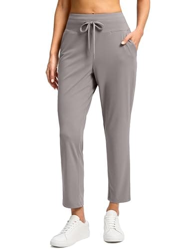 G Gradual Women's Pants High Waisted Golf Pants 2 Deep Pockets 7/8 Ankle Athletic Pants for Teacher Travel Casual Lounge Work, Dusty Grey, Small - Image 1