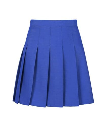 Yewsea Pleated Skirts for Girls High Waisted School Uniform Skort with Undershorts Athletic Girls Tennis Skirt Royal Blue Size 6 Years Old - Image 1