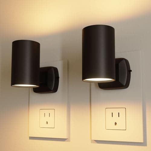 NOVELUX ETL Certified 2700K Night Lights, Modern Night Lights Plug into Wall, Dusk to Dawn Light Sensor Nightlights, Warm White, Adjustable Brightness, Night Light for Kids,Hallway,Stairway, 2 Pack - Image 1