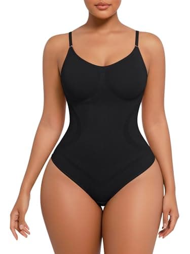 POSESHE Women's Seamless Shapewear V-Neck Bodysuit Tummy Control Body Shaper Waist Snatching Bodysuit - Image 1