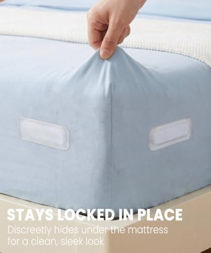 OKKLE Bed Sheet Holders for Corners - Adjustable Mattress Sheet Straps & Fitted Sheet Clips, Professional Bed Sheet Grippers & Fasteners to Keep Sheets in Place, Secure Sheet Lock - Thumbnail 3