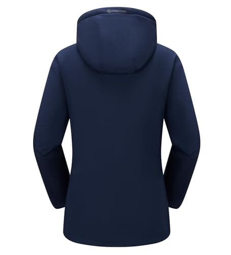BOWOXO Women's Waterproof Ski Jacket - Insulated Winter Snow Coat to Stay Protected & Warm on the Slopes(Navy,L) - Thumbnail 3