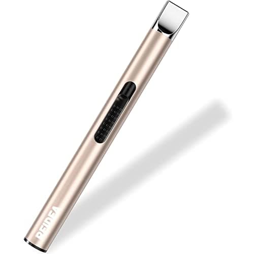 REIDEA Candle Lighter Electronic Arc Windproof Flameless USB Rechargeable Lighter with Safe Button for Home Kitchen, S4, Champagne Gold - Thumbnail 4