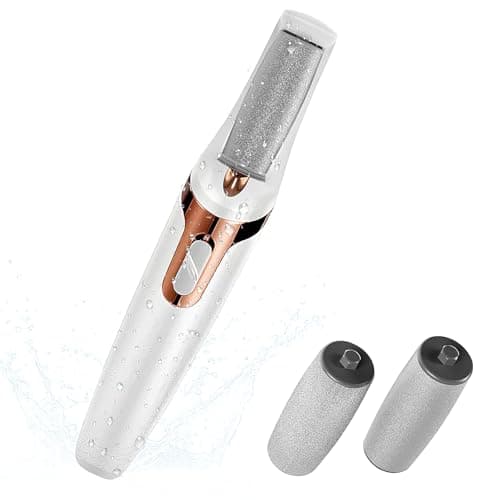 Electric Foot Callus Remover, Electronic Foot File, Portable Electric Callus Remover for Feet, Pedicure Tools for Dead Skin Calluses (White)