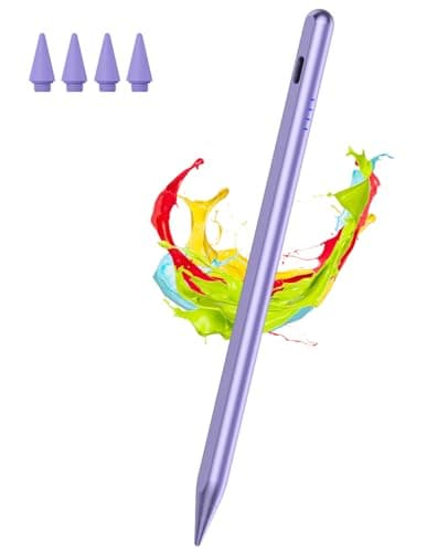 Kenkor Stylus Pen for iPad 9&10&11th(A16) Generation 2018-2025 with Palm Rejection, Tilt, Digital Pencil for Apple iPad 6/7/8/9/10/11th(A16), Pro 11"/12.9"/13”/M4, Air 3/4/5th/M2/M3, Mini 5/6th-Purple - Image 1