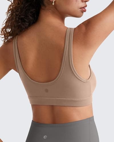 G4Free Nursing Bra Wireless Sleep Breastfeeding Maternity Sports Bra V Neck Pregnancy Bras Smooth Soft Casual (Toffee,XL) - Thumbnail 2