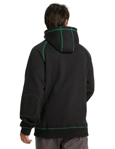 SKPRO Fleece Lined Work Hoodie for Men, Heavyweight Sweatshirt Black M - Thumbnail 2