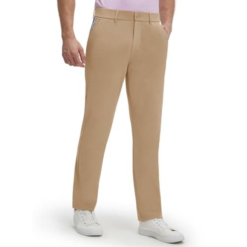 M MAELREG Men's Golf Pants 30"/32"/34" Stretch Dress Pants Lightweight Breathable Quick Dry Slacks Trousers Pockets - Image 1